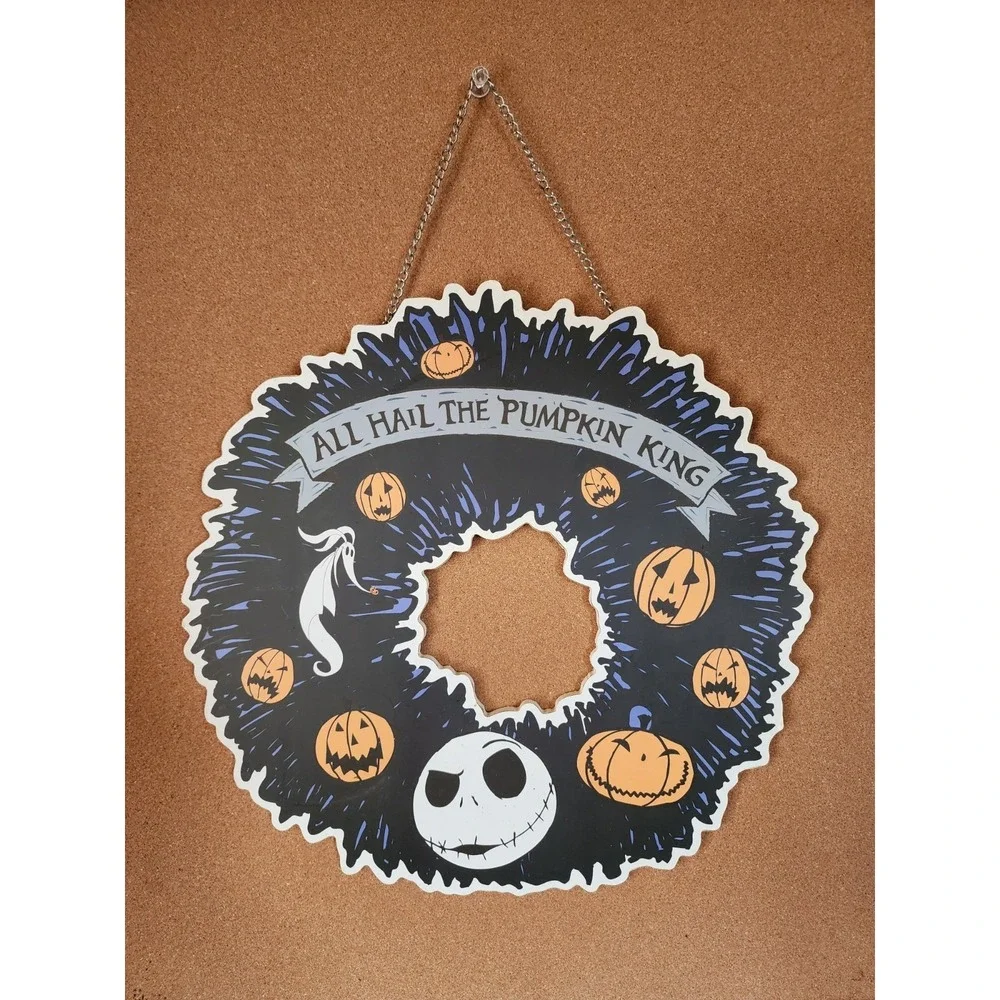 The‎ Nightmare Before Christmas All Hail The Pumpkin King Wooden Wreath
